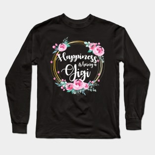Happiness Is Being A Gigi Floral Long Sleeve T-Shirt